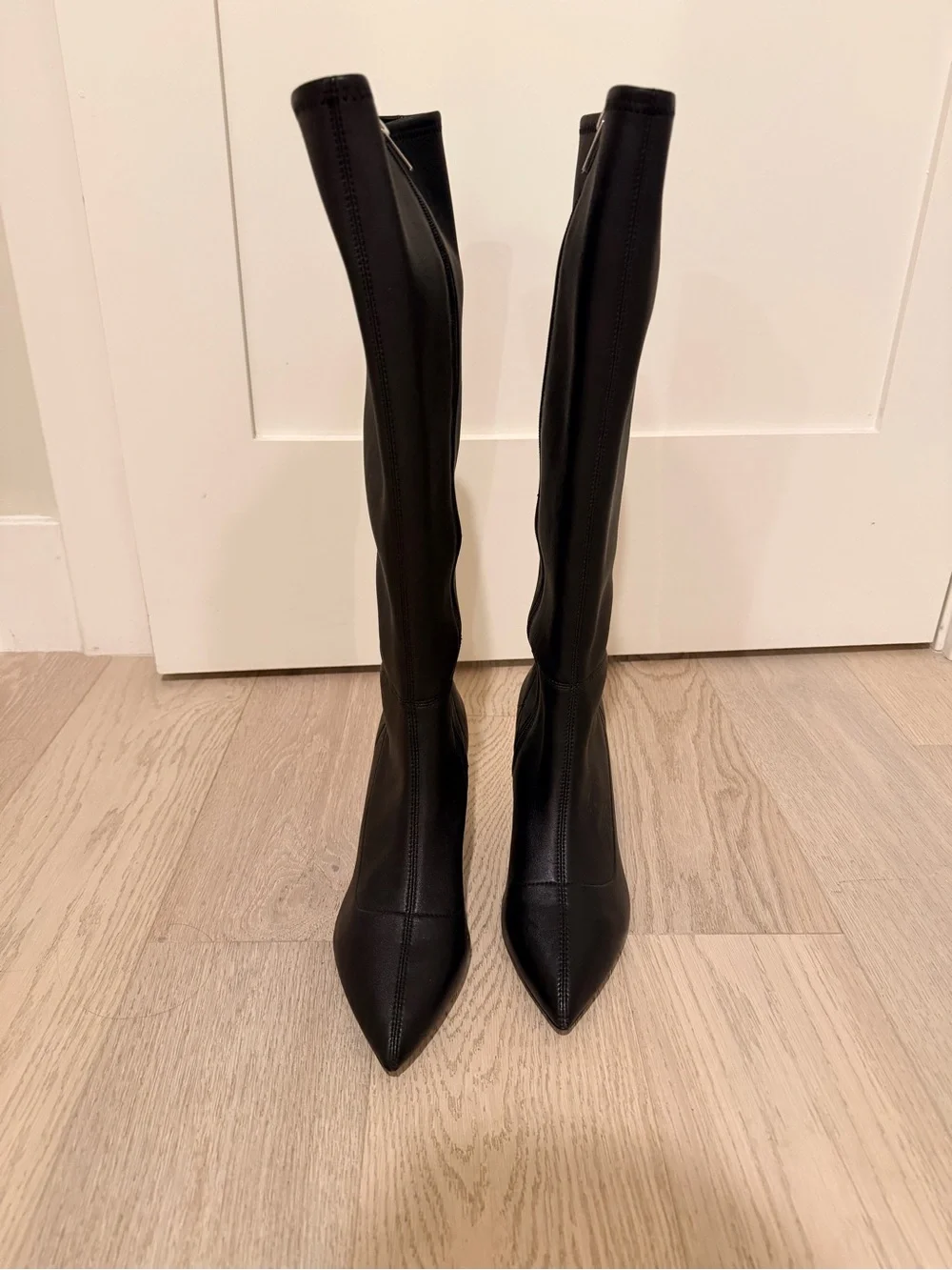 Charles David Black Over-the-Knee Pointed-Toe Stiletto Boots